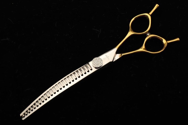 7.5" Curved Chunker dog grooming scissors