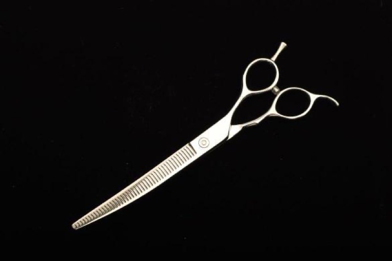 7" Curved Thinner dog grooming scissors